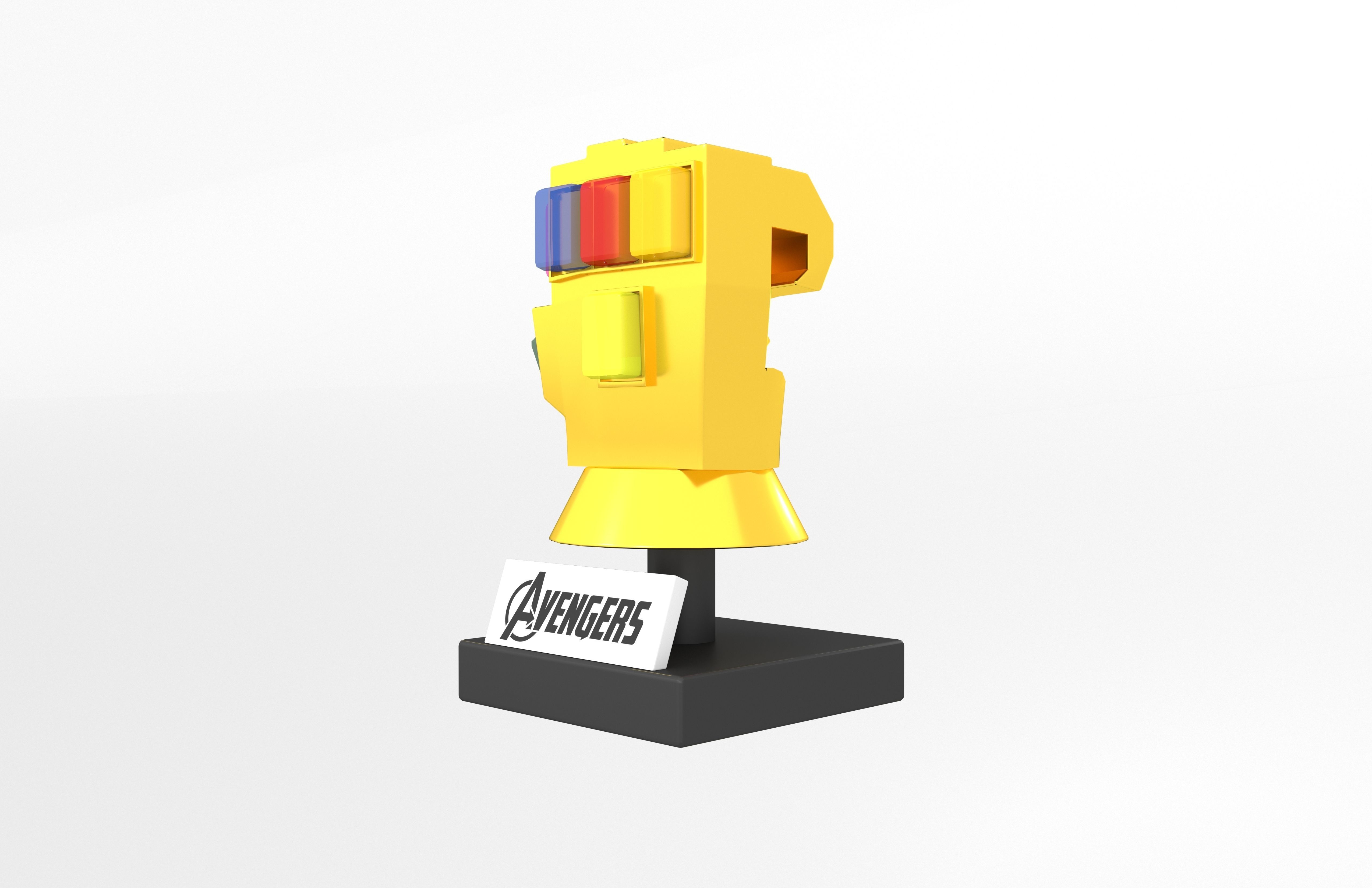 Lego Infinity Gauntlet v2 001 Low-poly 3D model_2
