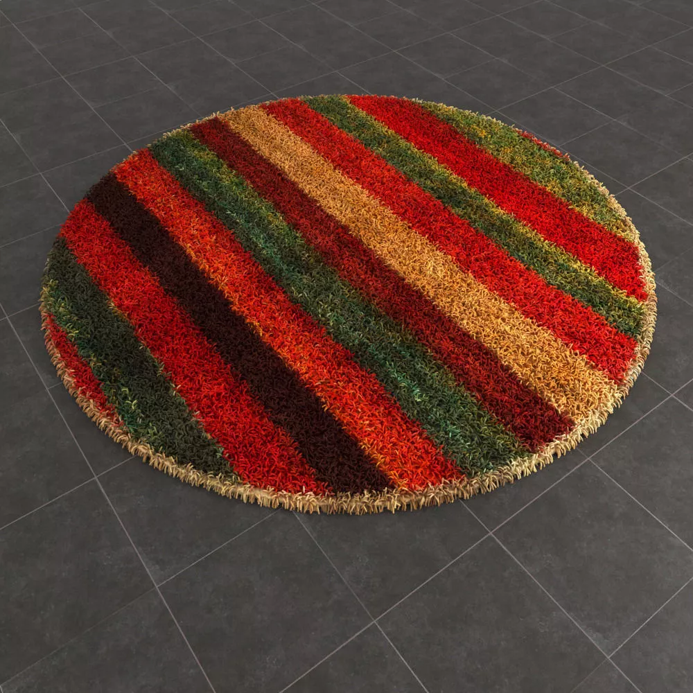 3D Rugs Collection round rug Free 3D model