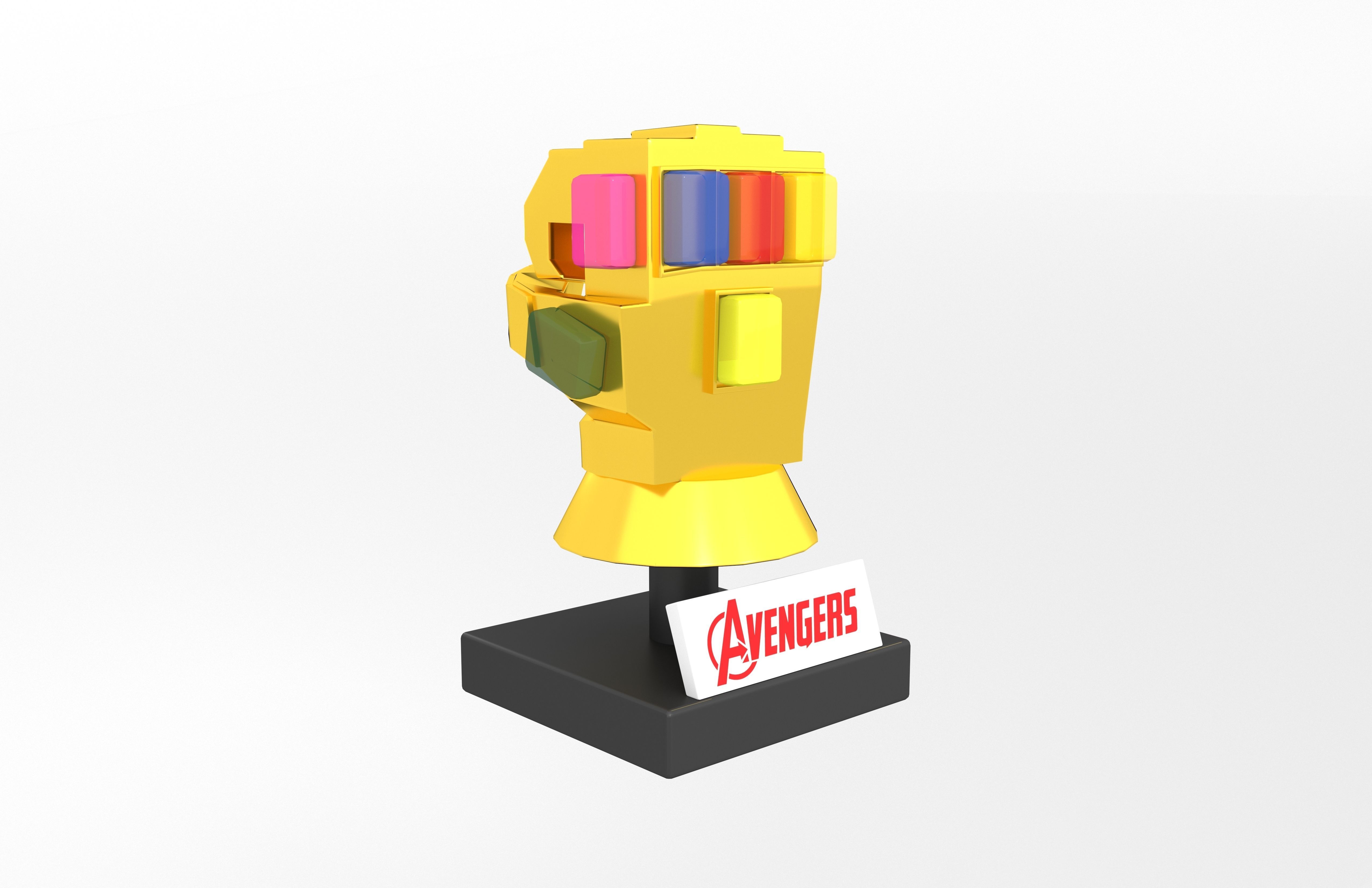 Lego Infinity Gauntlet v2 003 Low-poly 3D model_3