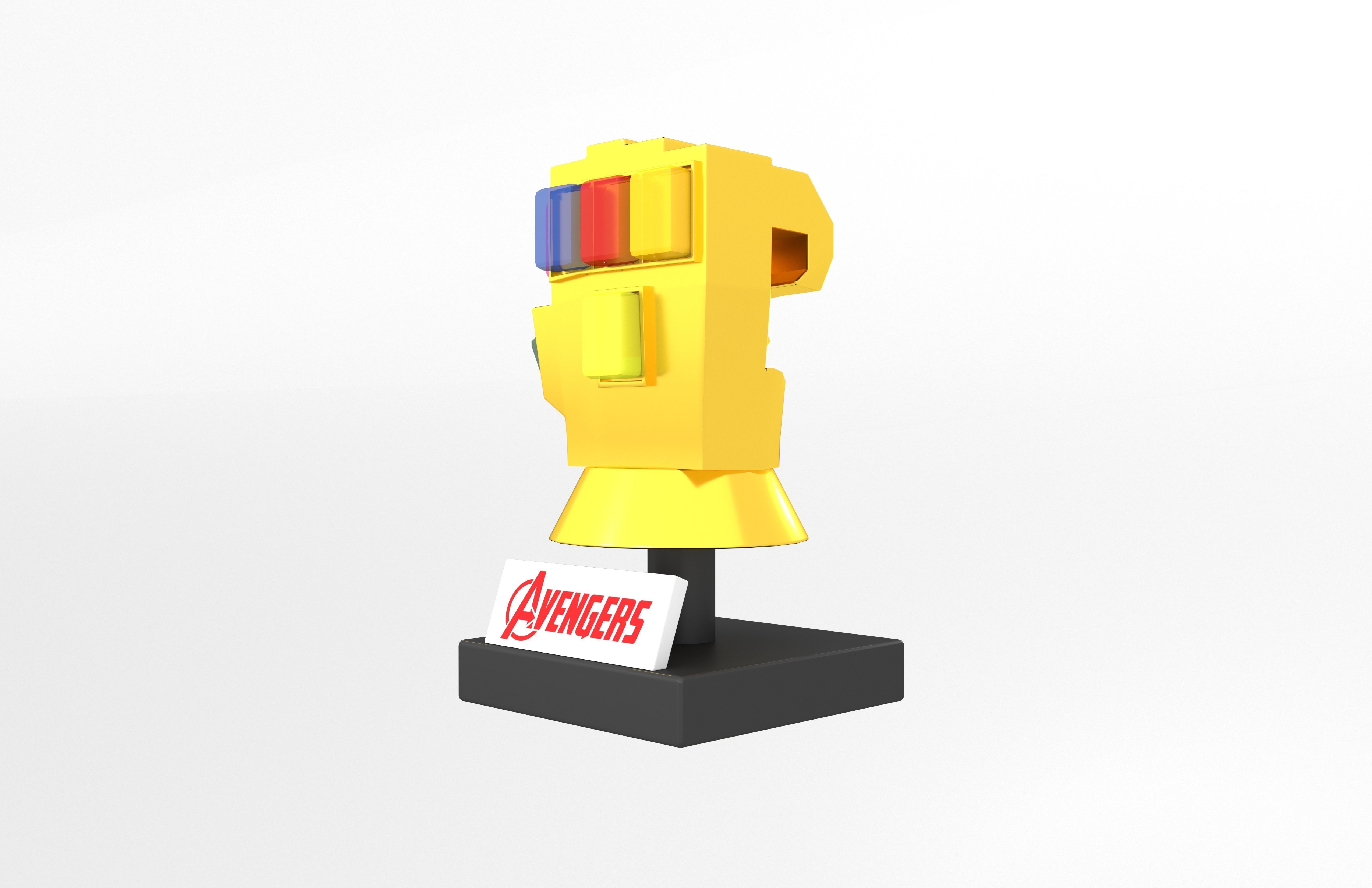 Lego Infinity Gauntlet v2 003 Low-poly 3D model_2