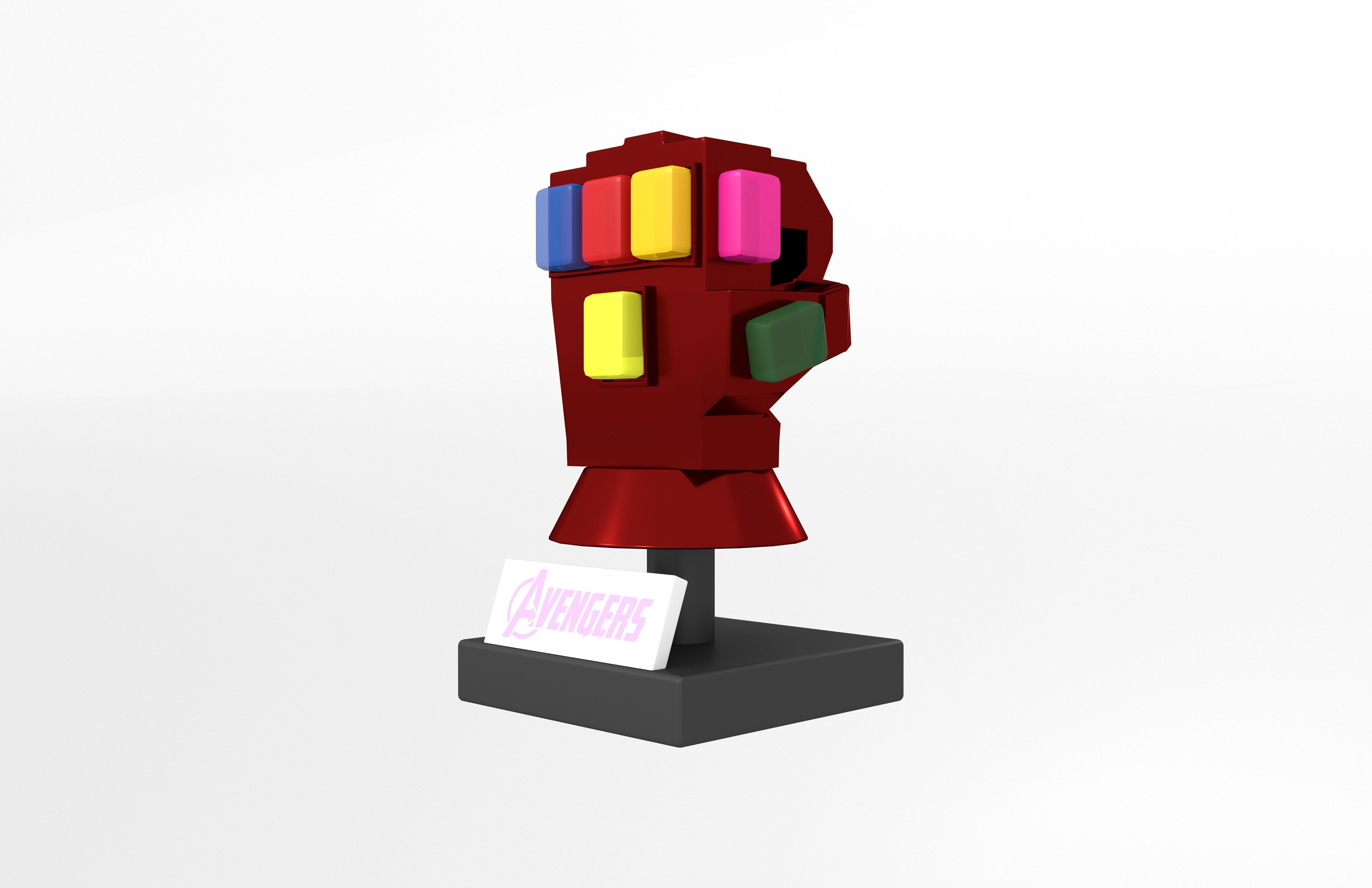 Lego Infinity Gauntlet v3 002 Low-poly 3D model_2