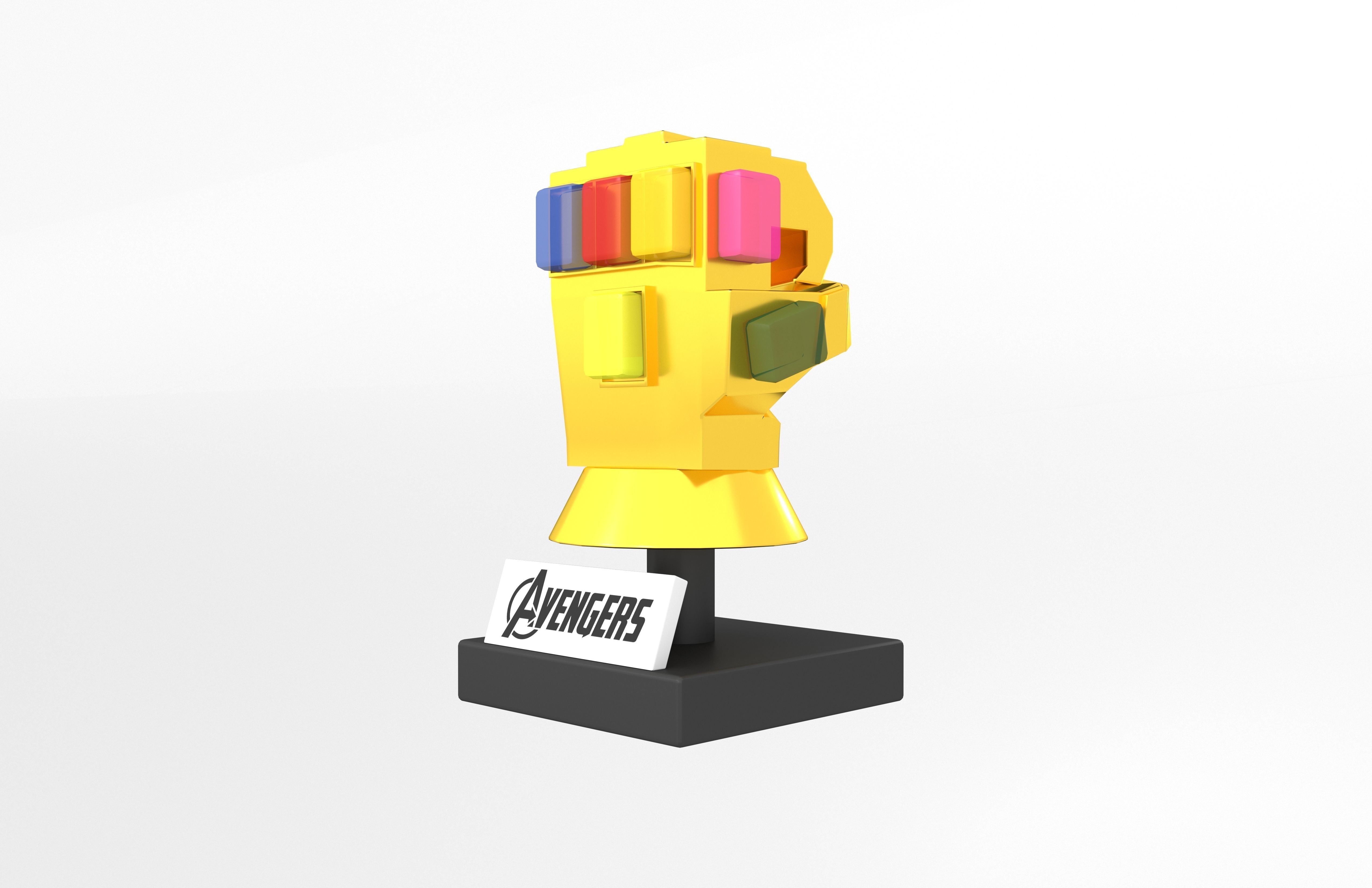 Lego Infinity Gauntlet v4 001 Low-poly 3D model_2