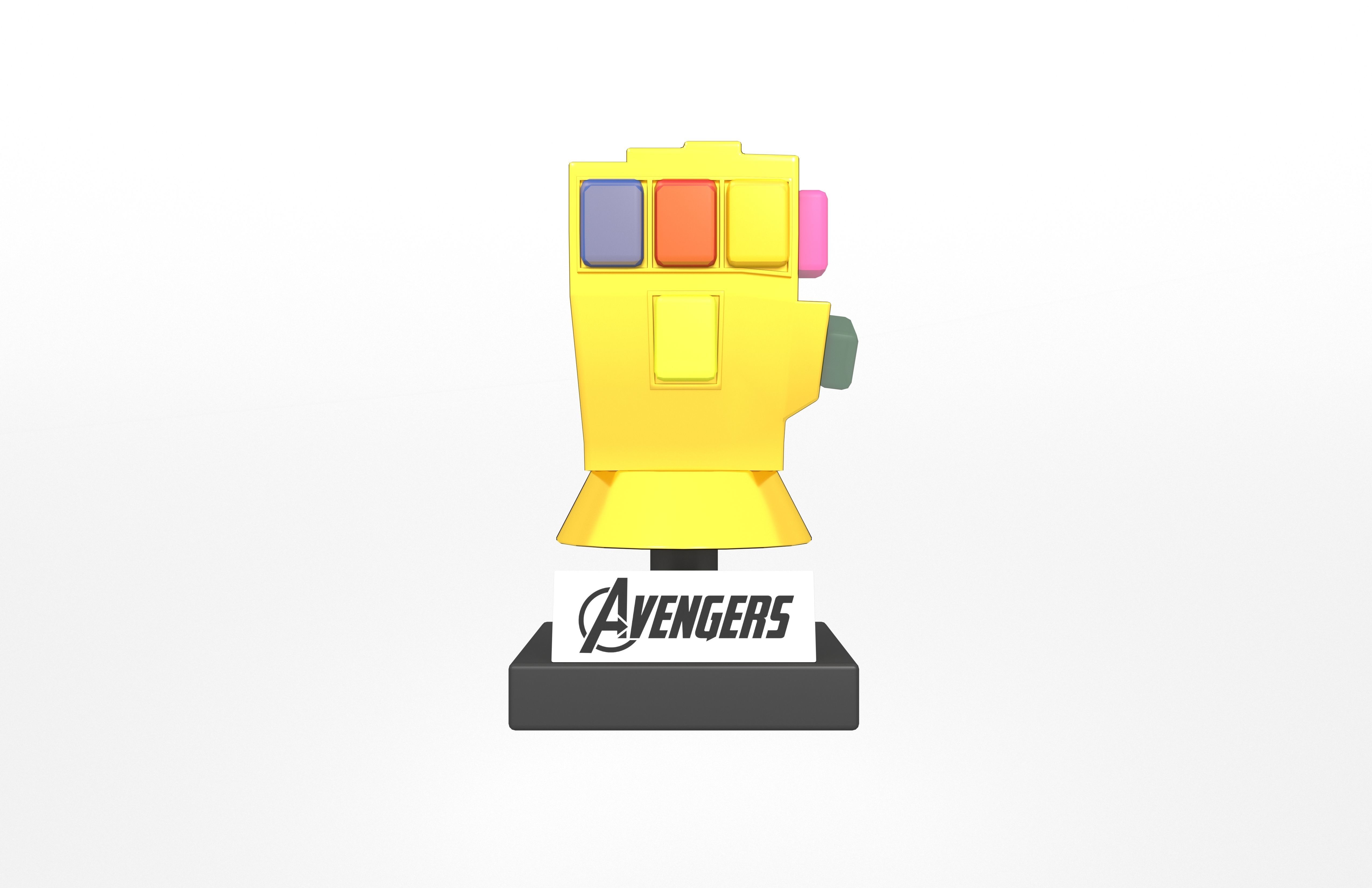 Lego Infinity Gauntlet v4 001 Low-poly 3D model_1