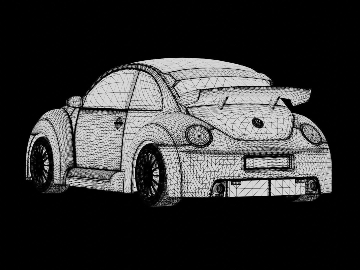 Volkswagen Beetle RSi 2003 Rigged 3D model_9