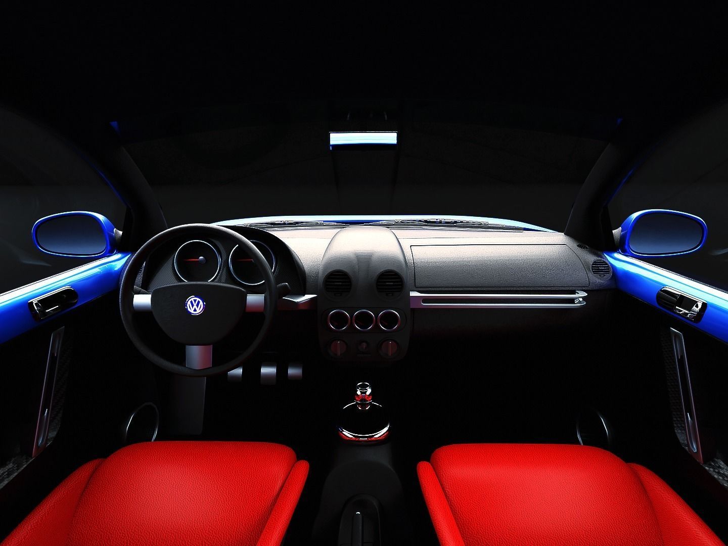 Volkswagen Beetle RSi 2003 Rigged 3D model_7