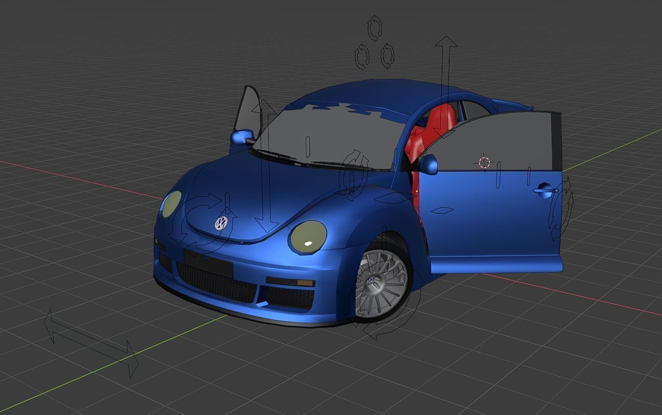 Volkswagen Beetle RSi 2003 Rigged 3D model_14