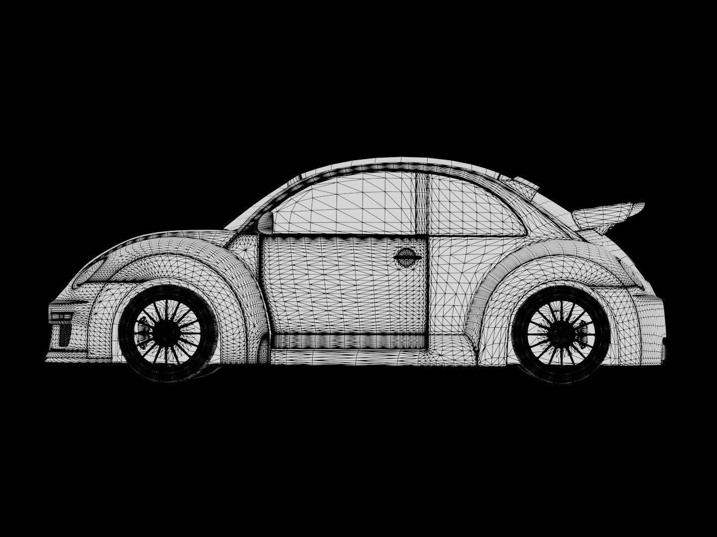Volkswagen Beetle RSi 2003 Rigged 3D model_10