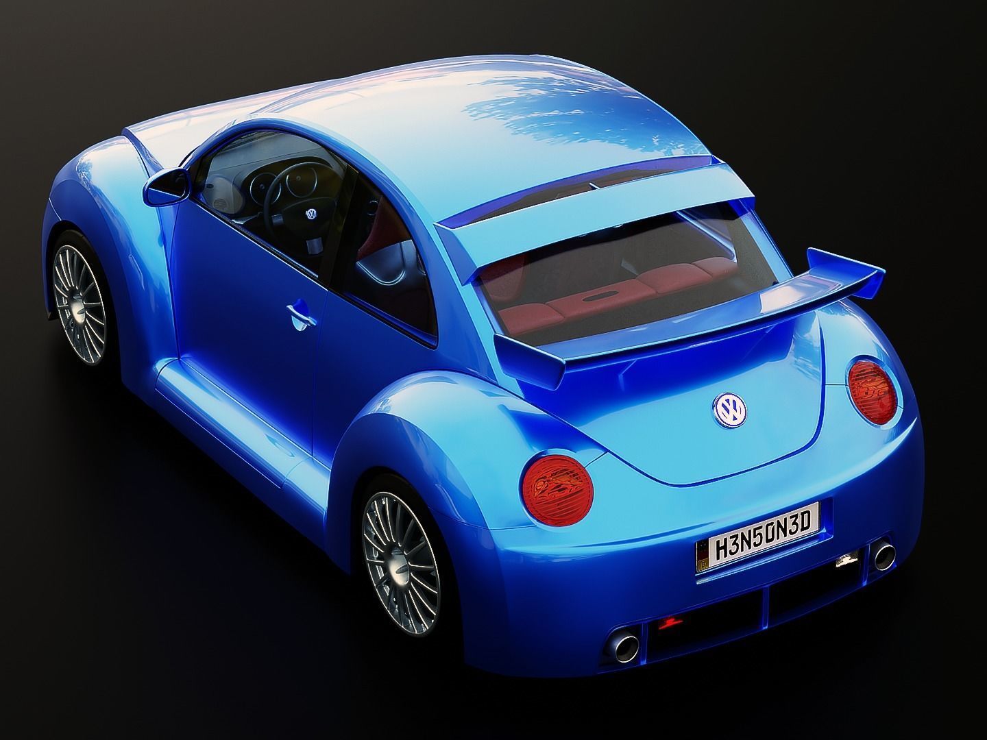 Volkswagen Beetle RSi 2003 Rigged 3D model_3
