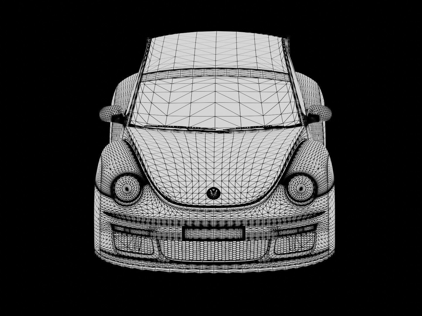 Volkswagen Beetle RSi 2003 Rigged 3D model_11