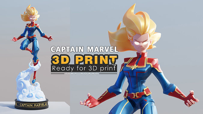 Captain Marvel 3D print model