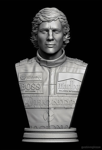 Ayrton Senna Bust 3D print model 6