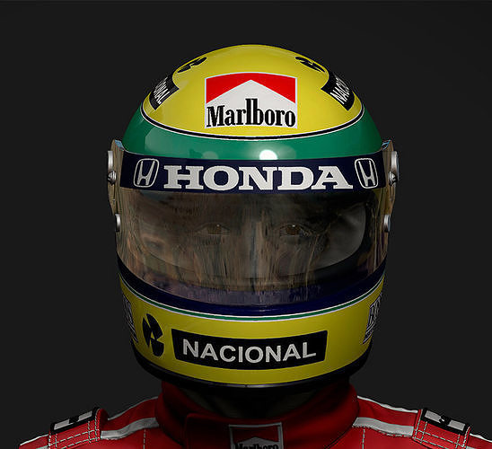 Ayrton Senna Bust 3D print model 2