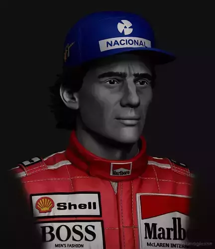 Ayrton Senna Bust 3D print model
