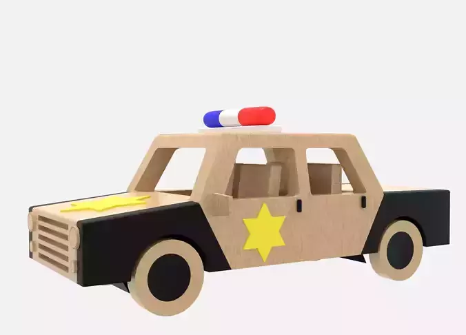 Wooden Police Car