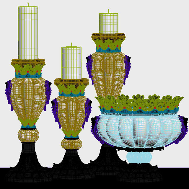 Decorative set 44 3D model_2
