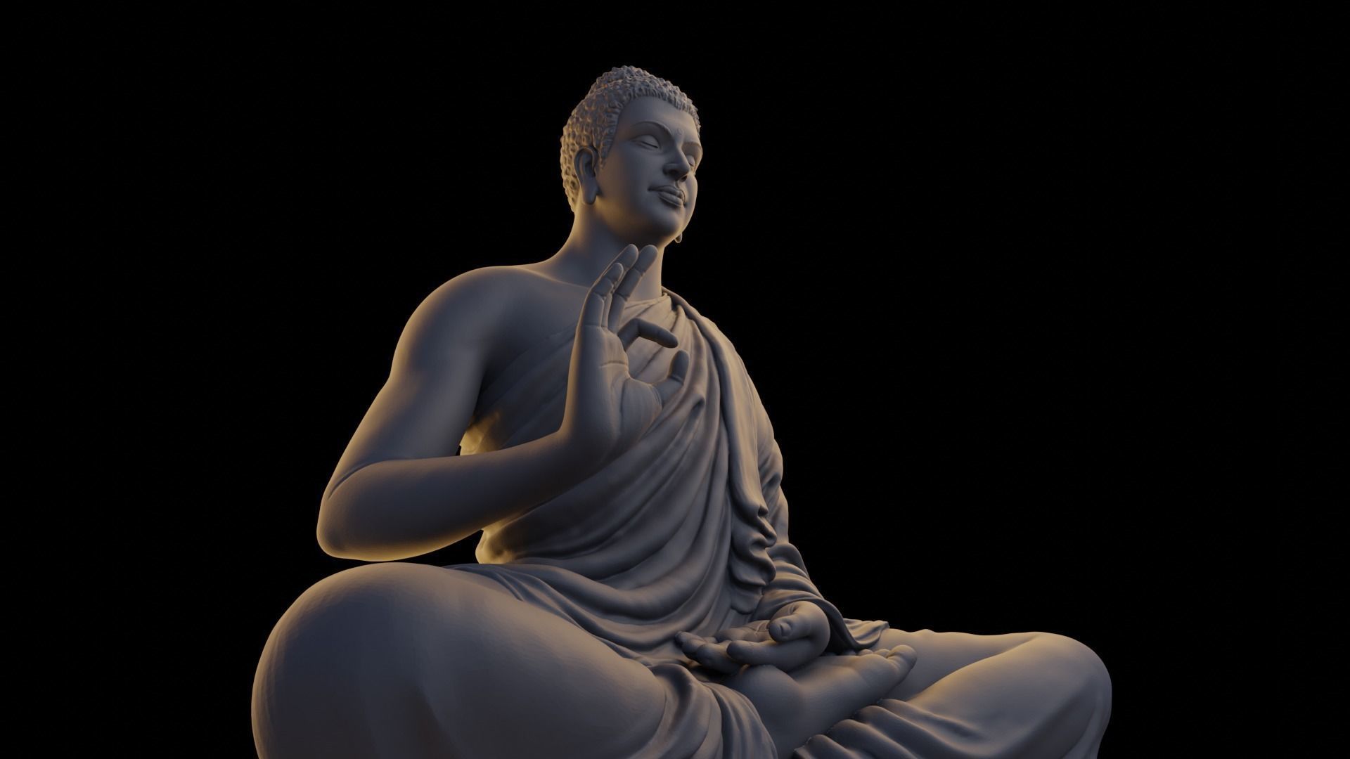 Lord buddha  3D print model_4