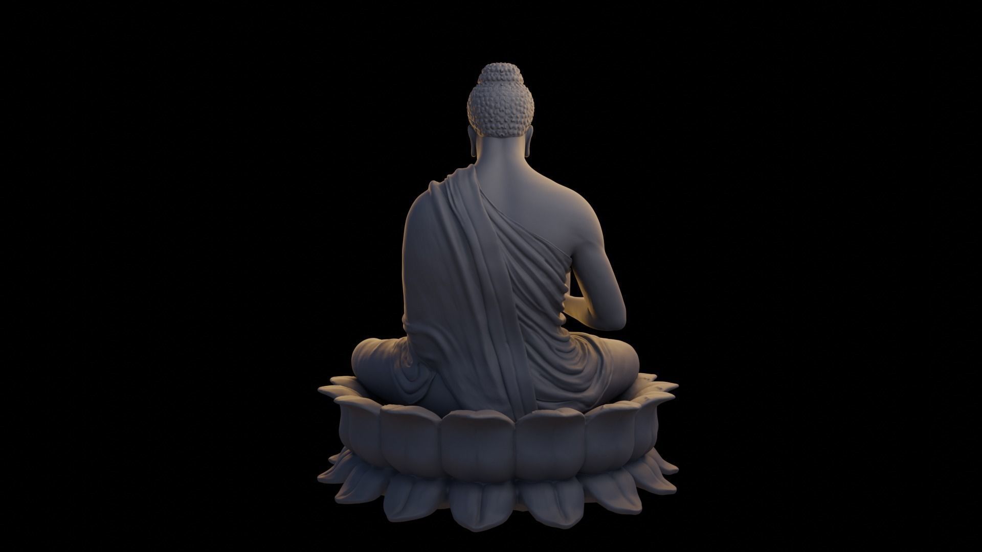 Lord buddha  3D print model_3