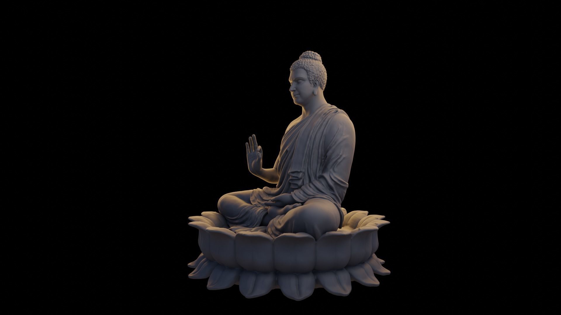 Lord buddha  3D print model_2
