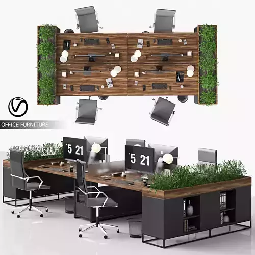 office furniture 03 3D model