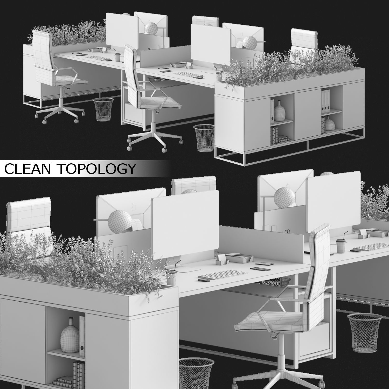 office furniture 03 3D model_2