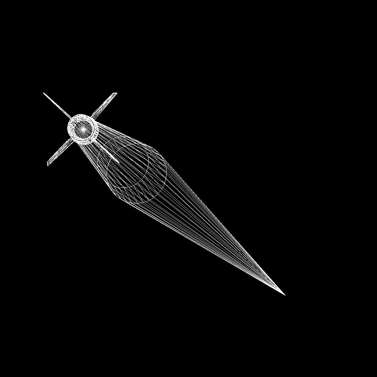 Orion II Rocket Low-poly 3D model_14