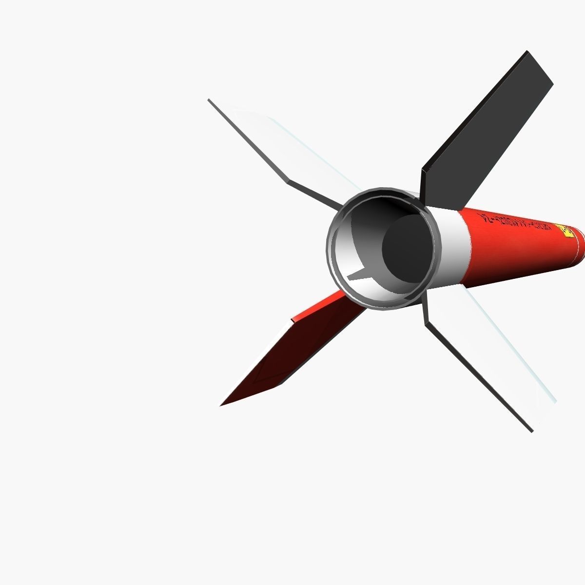 Orion II Rocket Low-poly 3D model_2