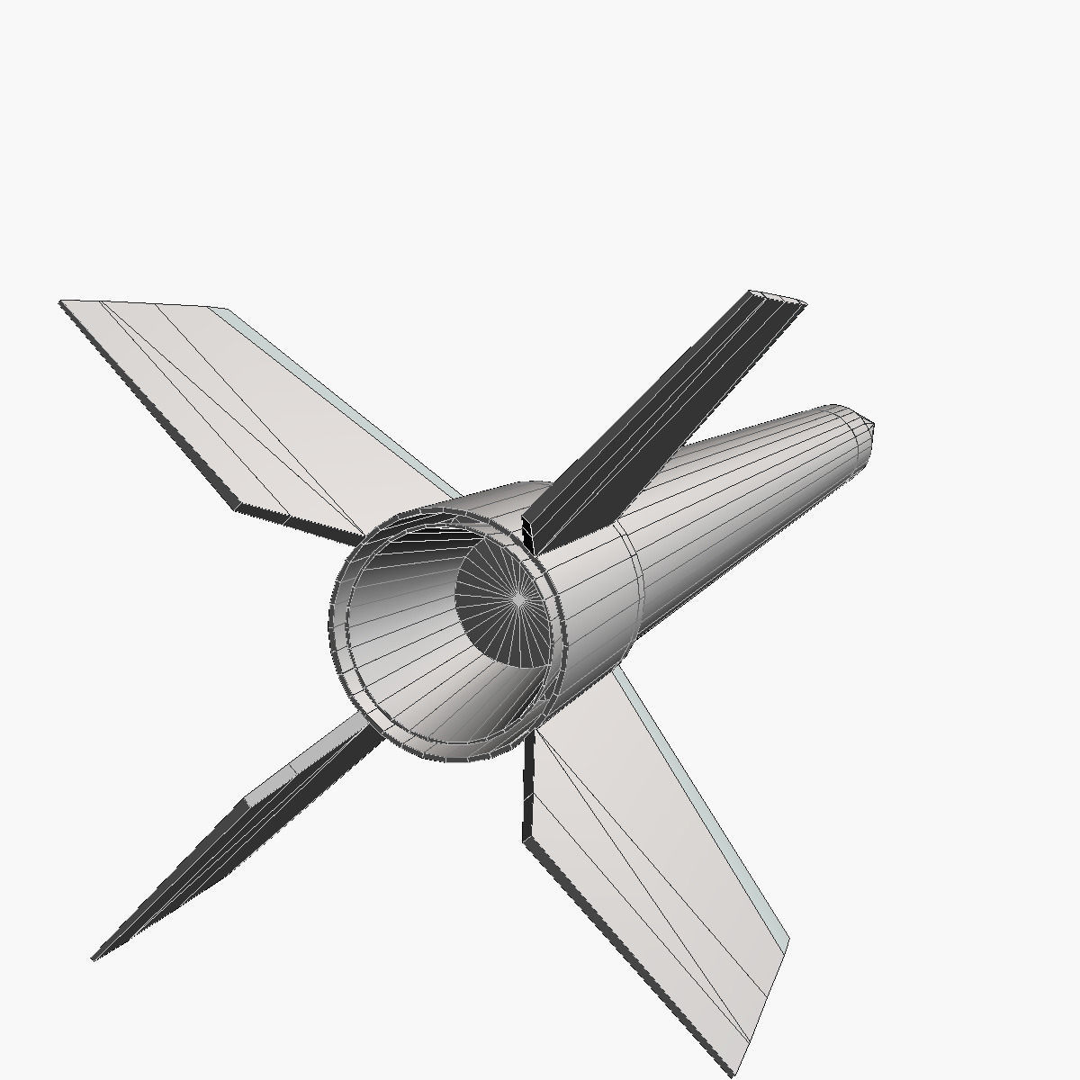 Orion II Rocket Low-poly 3D model_6