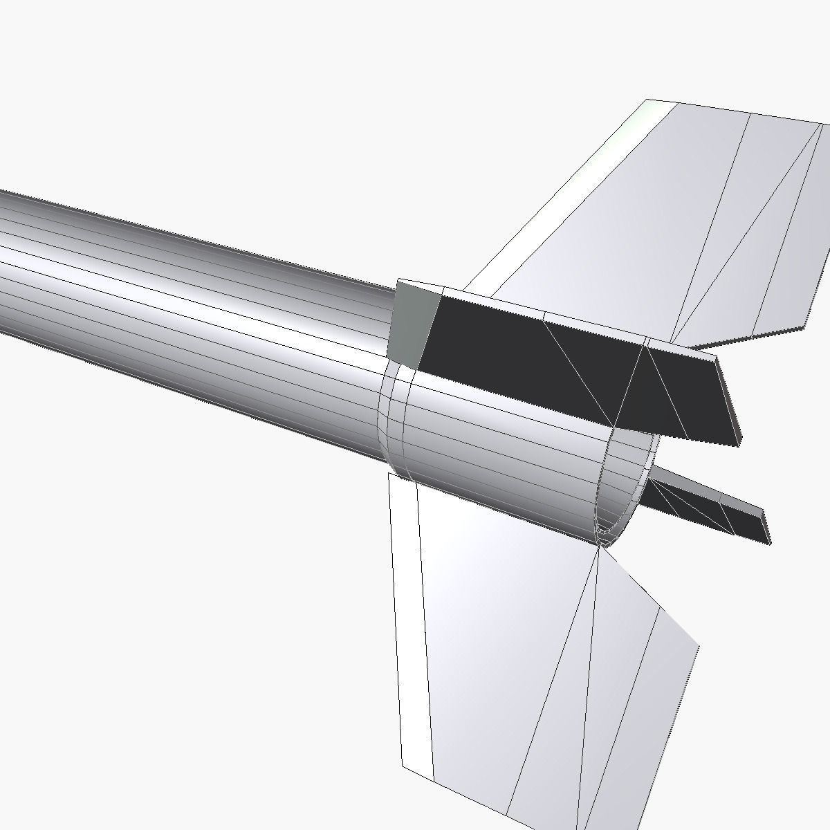 Orion II Rocket Low-poly 3D model_10