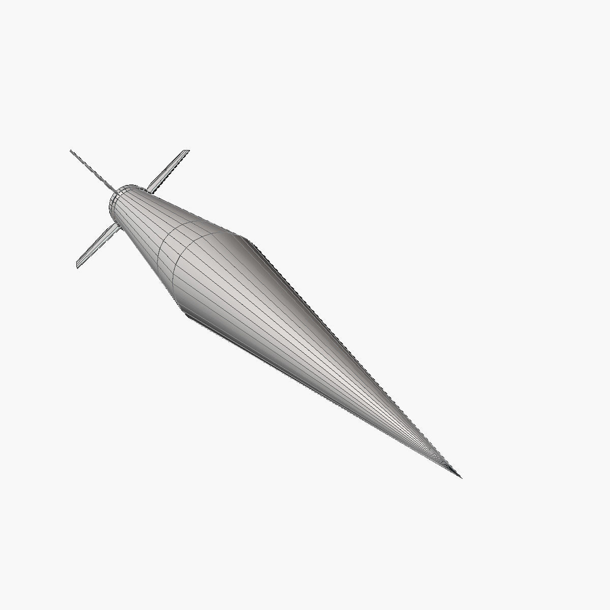 Orion II Rocket Low-poly 3D model_7