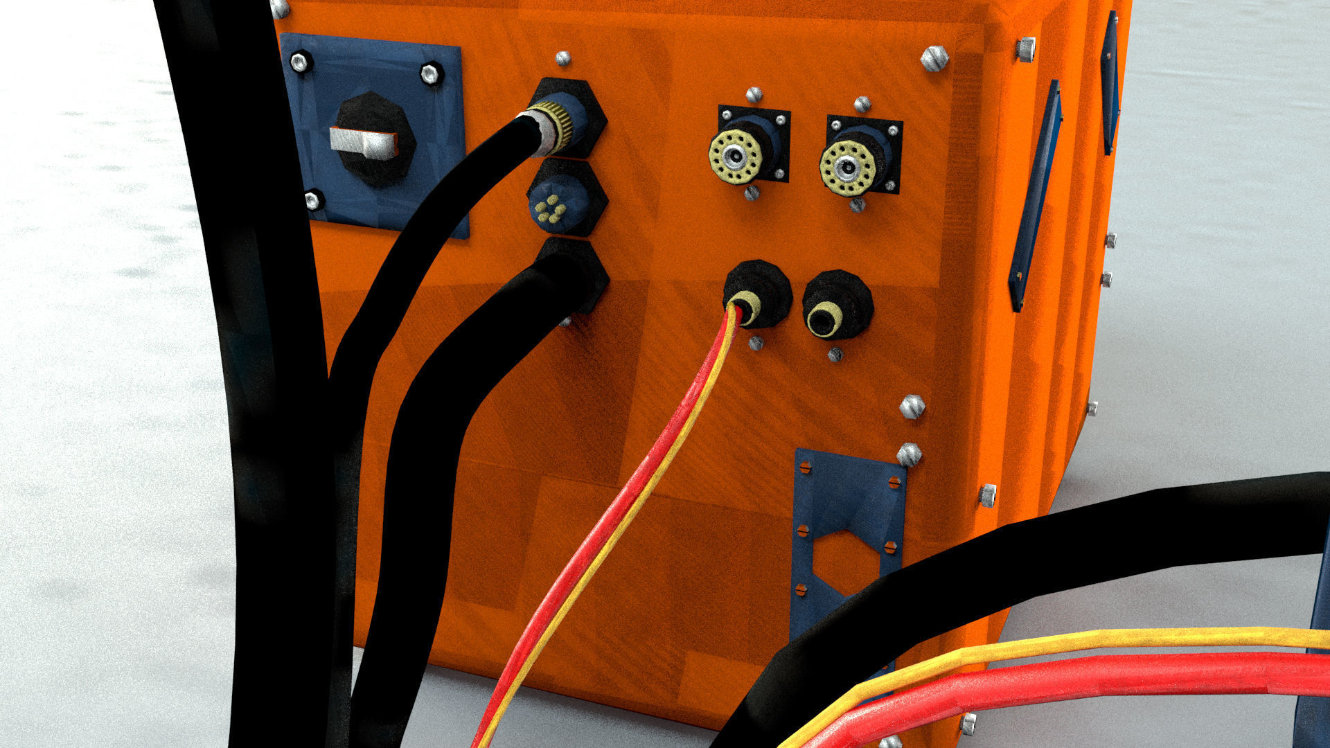 Industrial Robot arm Game asset Low-poly 3D model_2