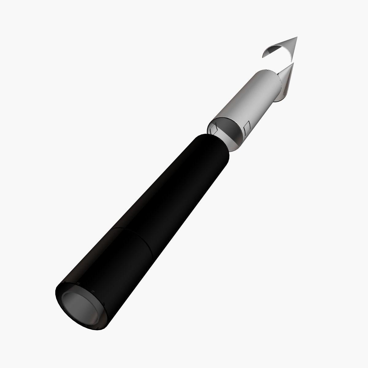 Aerobee 300A Rocket 3D model_6