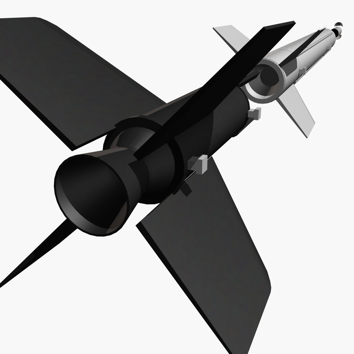 Aerobee 300A Rocket 3D model_5