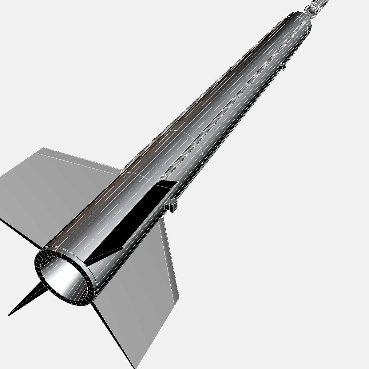 Aerobee 300A Rocket 3D model_15