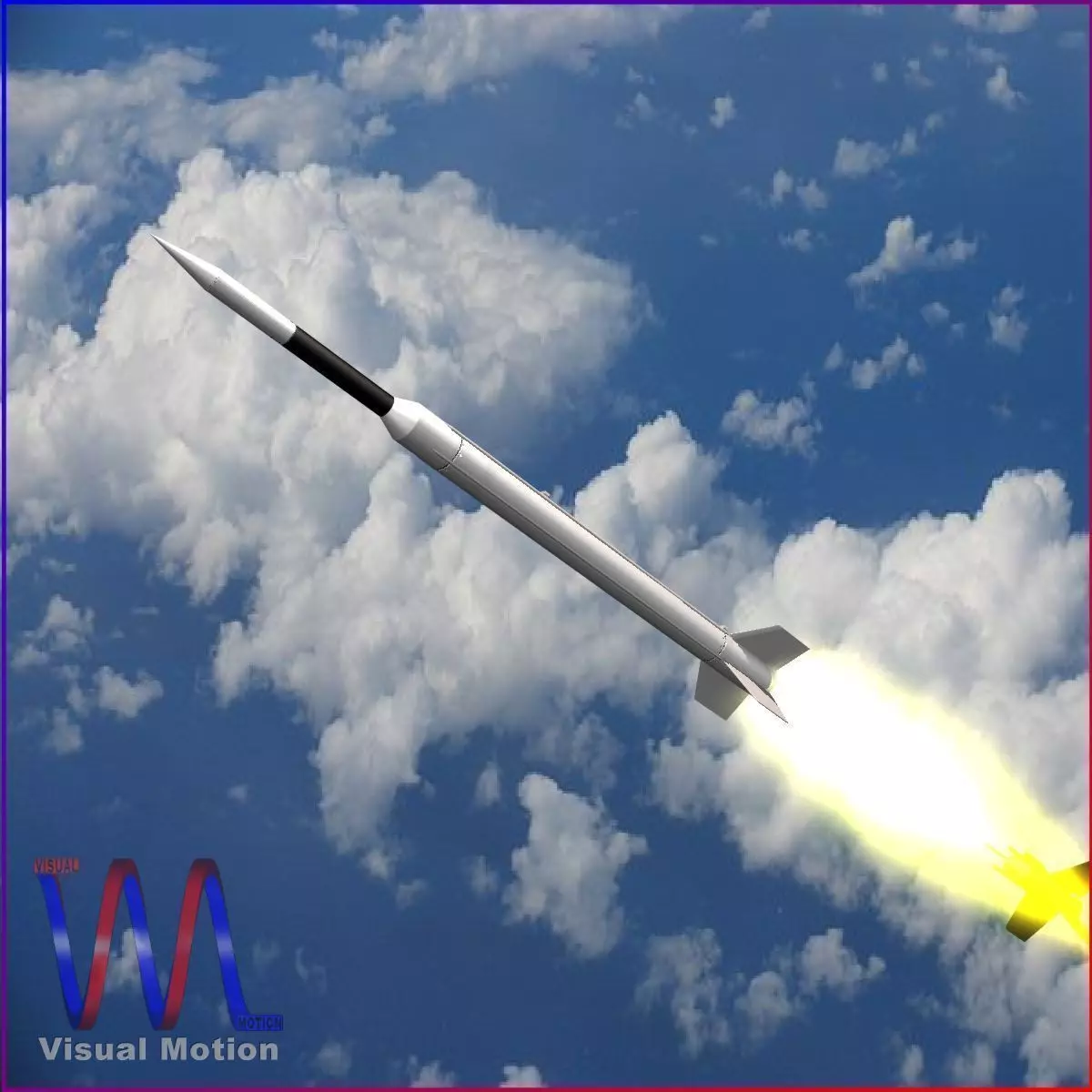 Aerobee 300A Rocket 3D model_0