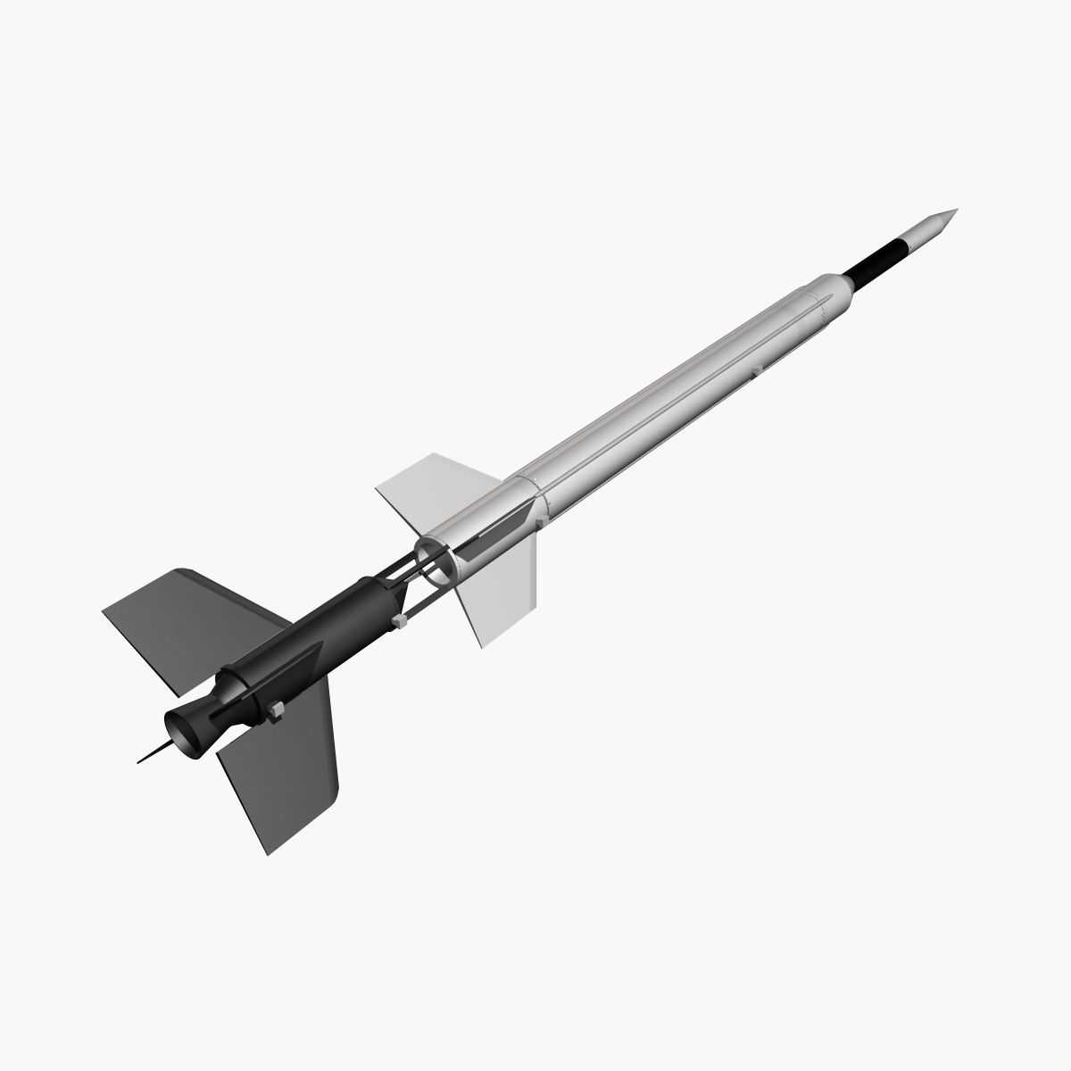 Aerobee 300A Rocket 3D model_3