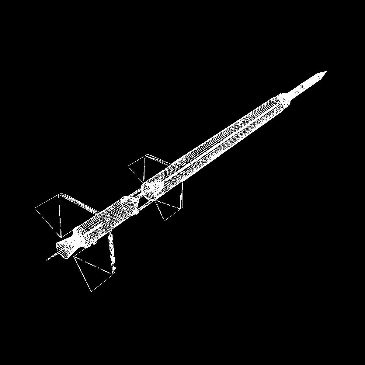 Aerobee 300A Rocket 3D model_21