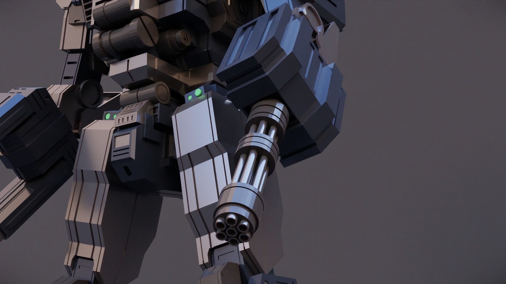 Sci Fi Military Robot 3D model_4