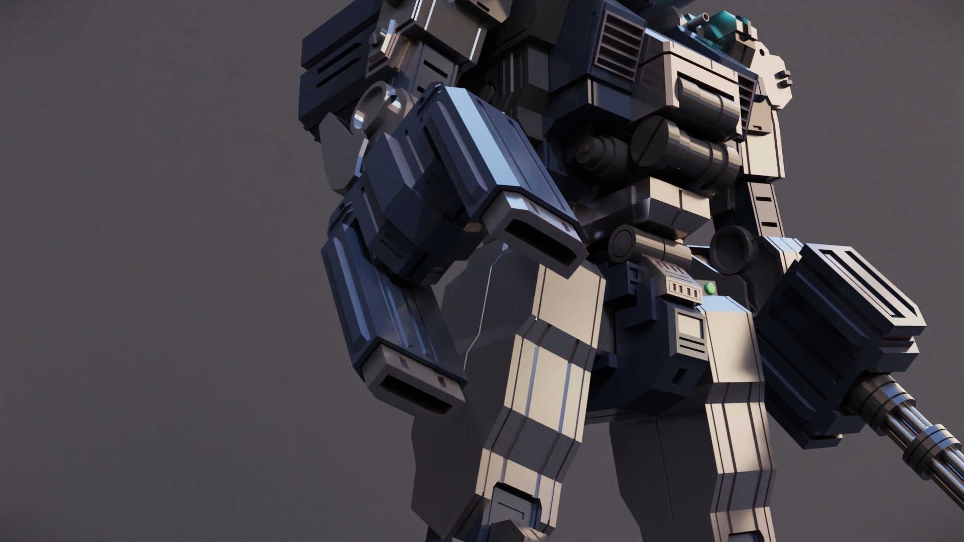 Sci Fi Military Robot 3D model_5