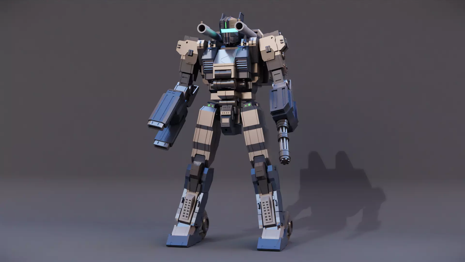 Sci Fi Military Robot 3D model_0