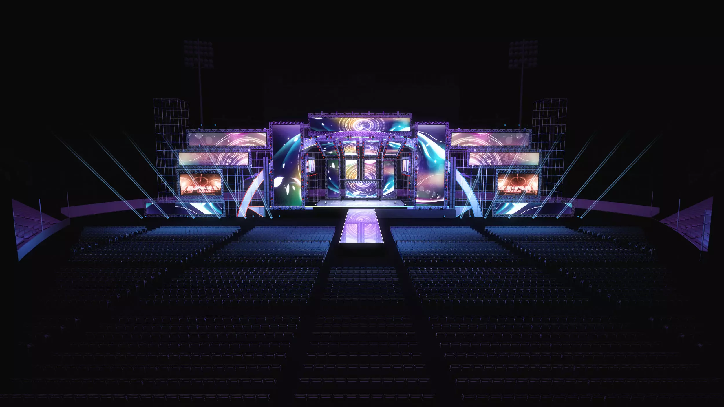 Concert stage design 3D model