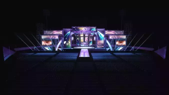 Concert stage design 3D model