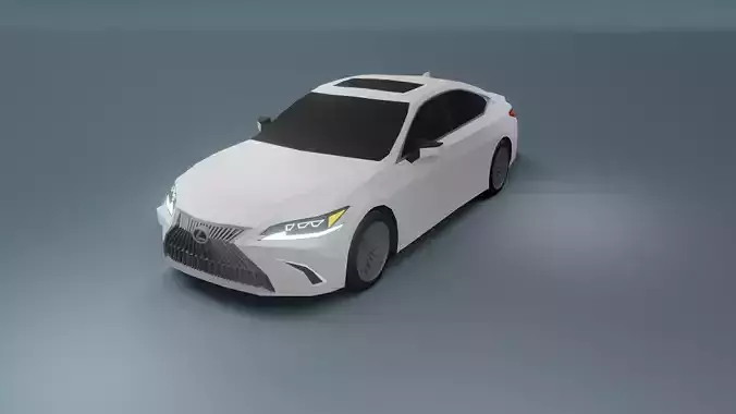 Lexus es300 2020 low poly 3D model