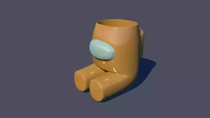 Sitting Crewmate Succulent Plant Vase 3D print model