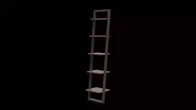 Ladder Shelving - Narrow wood dark