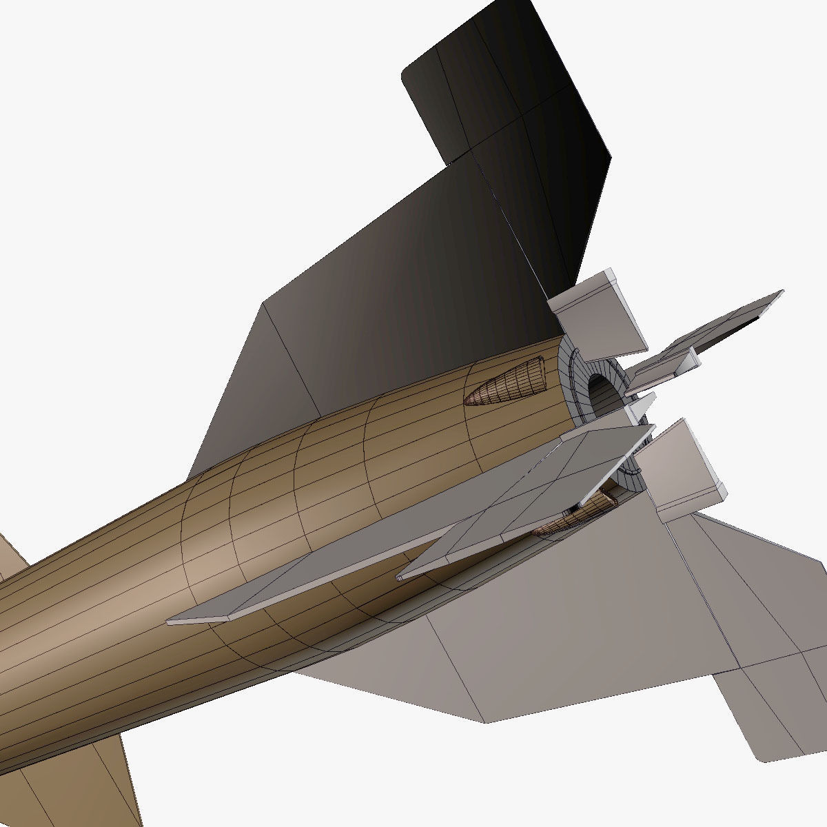 Hermes A1 Ballitic Missile 3D model_10