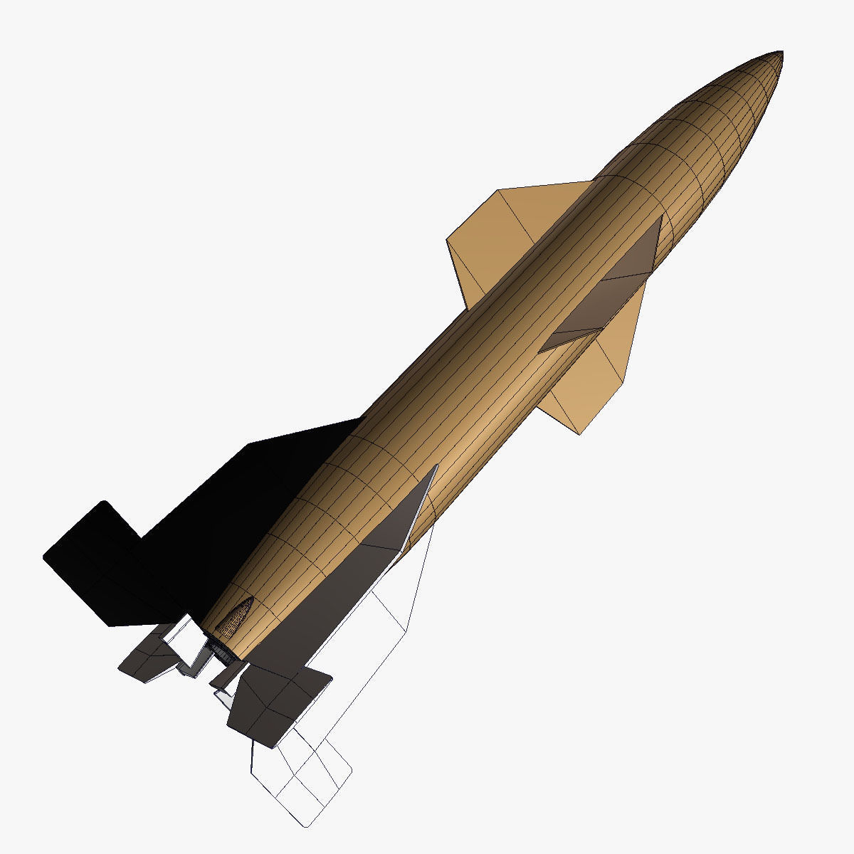 Hermes A1 Ballitic Missile 3D model_7