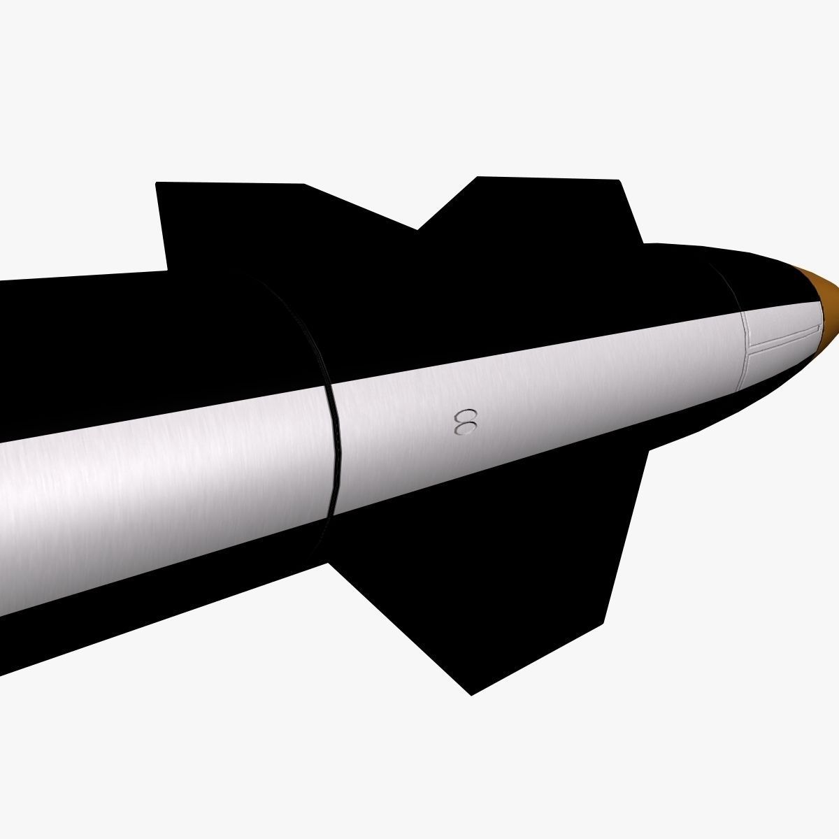 Hermes A1 Ballitic Missile 3D model_1