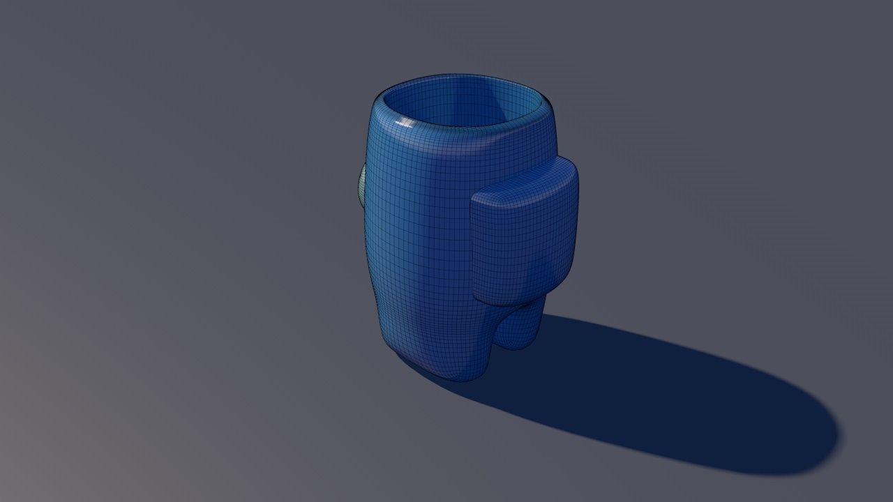 Among Us Crewmate Succulent Plant Vase standing version 3D print model_12