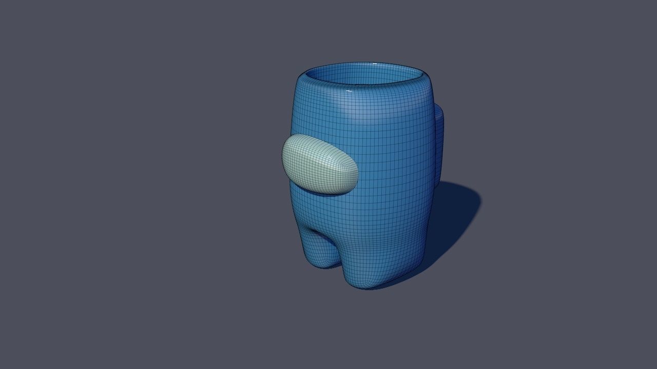 Among Us Crewmate Succulent Plant Vase standing version 3D print model_21