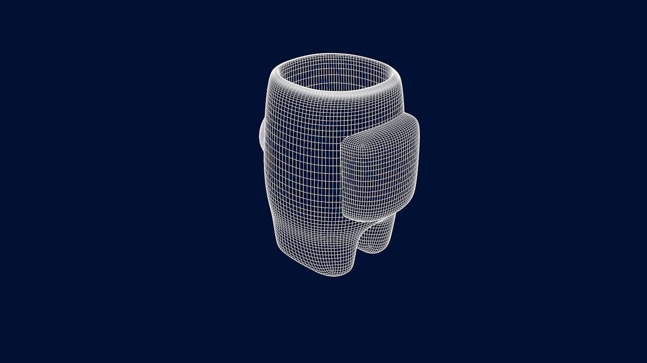 Among Us Crewmate Succulent Plant Vase standing version 3D print model_15